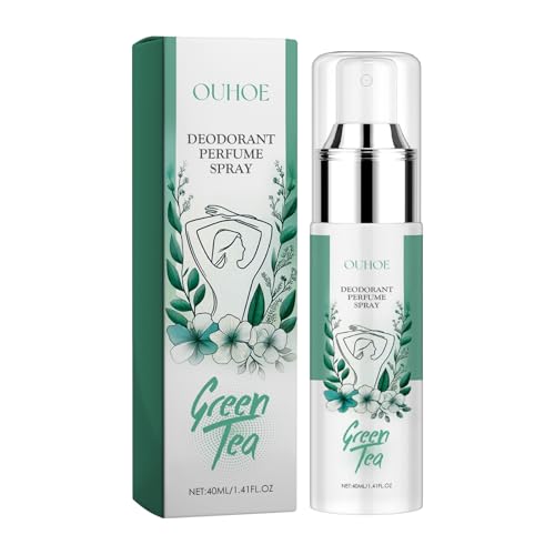 Green Tea Deodorant Perfume Spray, Long-lasting Fragrance, Non-greasy Formula, 40ml