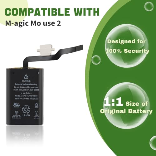 Swark 1986 mAh nowy A1672 akumulator zastępczy kompatybilny z Magic Mo use 2, A1657 020-00633, 020-00634 bateria zamienna