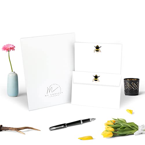 Me Loovely Bumble Bee Letter Writing Paper and Envelopes A5 Size Letters Papers Stationery Supplies for School Home & Office | Christmas Gifts (Pack of 10 Letters and Envelopes with Gift Envelope)