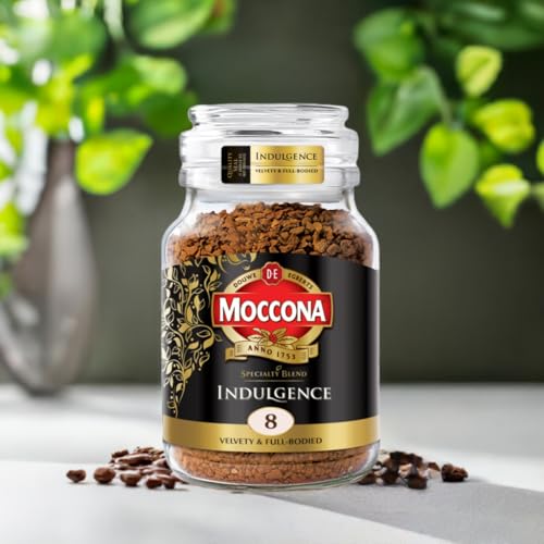 Image of Moccona Indulgence + Hazelnut Instant Coffee - 195g (Pack of 2)| Imported Coffee | Premium Arabica & Robusta Blend | Freeze-Dried | Bold & Strong Flavor