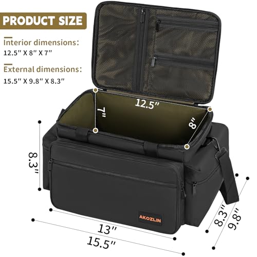 Image of AKOZLIN Cable File Bag with Dividers for Sound Instrument Accessories