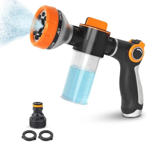 Garden Hose Nozzle with Soap Dispenser