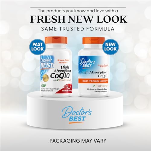 Image of Doctor's Best, High Absorption CoQ10 with BioPerine, 200 mg, 60 Veggie Caps