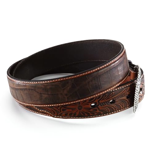 ARIAT Men's Tan Caiman Western Belt3