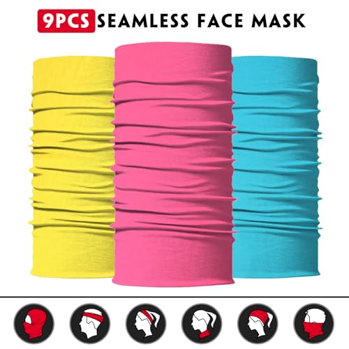 Image of Venswell Neck Gaiter Face Mask Men Women,Seamless Bandana Rave Face Cover Scarf Mask,Balaclava,Headband, Head Wrap,Headwear