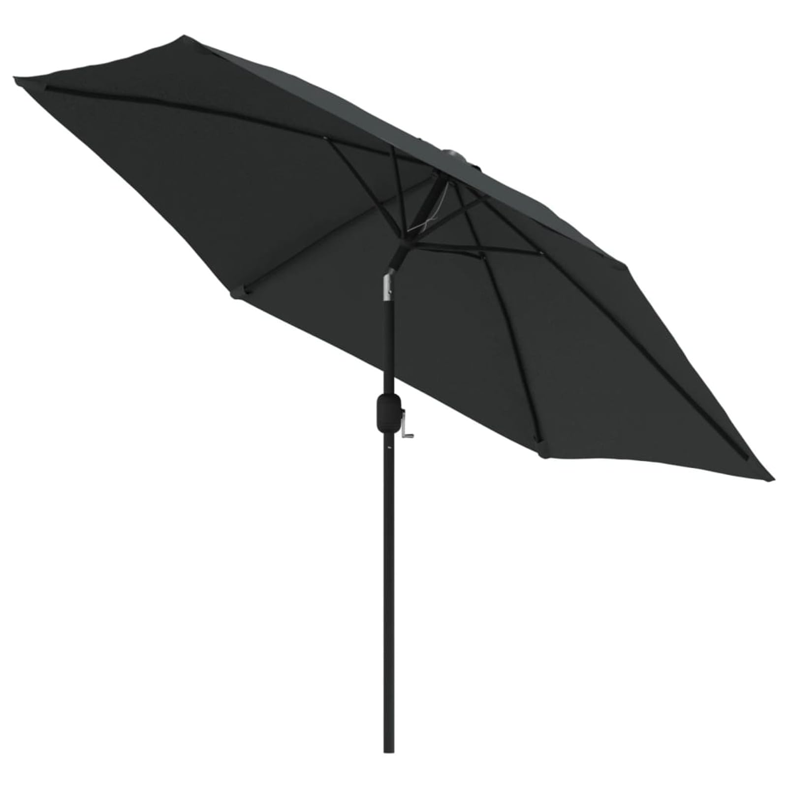 Homgoday Sombrilla de jardín con Palo de Metal Antracita 300 cm Sombrilla de Jardín,Protección UV Sombrilla Jardín Grande Orientable Jardín Parasol Balcón