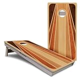 Cornhole Solutions Tournament Cornhole Boards – Regulation 4ft x 2ft Professional Set – 3/4' Baltic Birch Plywood – Folding Legs, Built-in Handles – Corn Hole Game Set – Made in USA