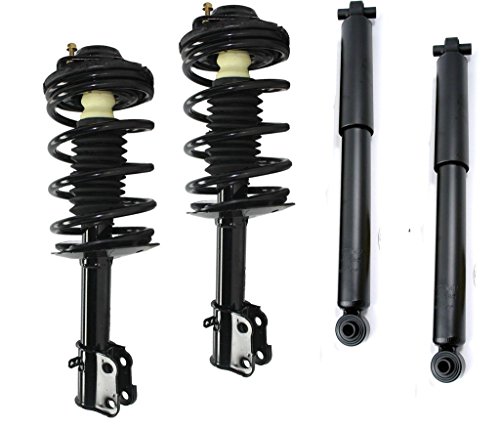 DTA 70031 Full Set 2 Front Complete Struts with Springs and Mounts + 2 Rear Shocks 4-pc Set Compatible with 2001-2010 Chrysler PT Cruiser