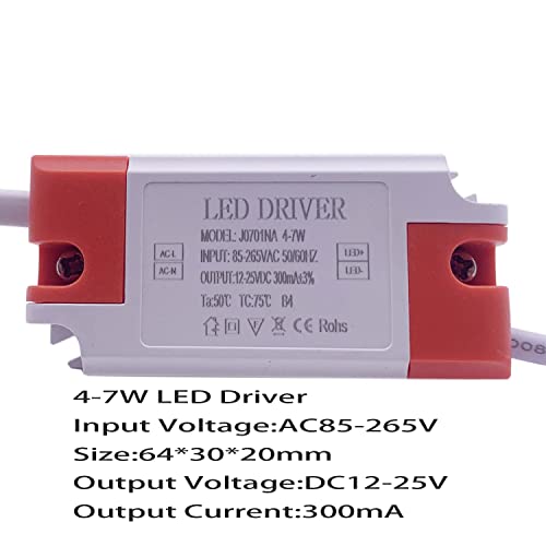 Image of LED Driver 300mA 600mA 900mA 1-3w 4-7w 8-12w 12-18w 18-25w 25-36w LED Constant Current Driver Power Unit Supply for LED Bulb Transformers (4-7W 300mA)
