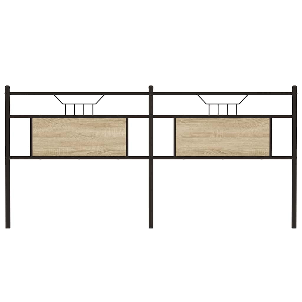 Zamiennik zagłówka, dąb Sonoma, 180 cm, materiał drewnopochodny i stal, stabilny, nowoczesna tapicerka ścienna, łóżko, samoprzylepne panele ścienne, pokój dziecięcy, wygodna poduszka ścienna