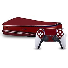 Bold Burgundy Vinyl Decal Mod Skin Kit by System Skins - Compatible with PlayStation 5 Console PS5