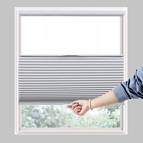 Persilux Custom Size Cordless Shades 100% Blackout Cellular Shades Honeycomb Window Blinds Top Down...