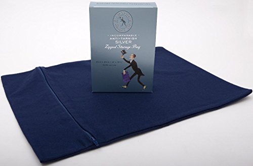 Anti-tarnish Zipped Silver Storage Bag by Town Talk (12" x 15")