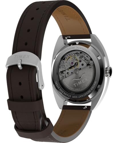 Image of TIMEX Tonneau 37mm Silver-Tone Dial Mechanical Automatic Men Watch - TW2Y65200IK