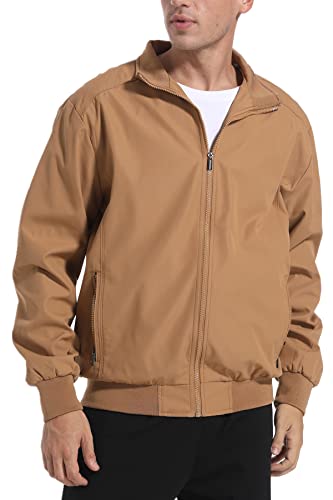 perdontoo Men's Casual Shell Jacket Zip Up Windbreaker Outdoor Recreation Coat2