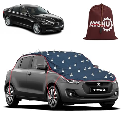 Image of AYSHU Water-Resistant Spike Car Cover for Jaguar XF - Protects from Dogs, Monkeys, Dust, Sunlight & UV - Full Roof Universal Fit