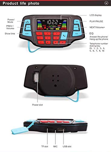 Usb Bluetooth Waterproof Motorcycle Audio Radio Sound System Stereo Speakers Mp3 #TOP1