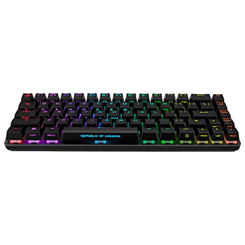 ROG Falchion Ace - Tastiera Gaming Meccanica RGB 65% Compatta, ROG NX Rete Lubrificata, Schiuma Ammortizzata, Tasti ABS, Funzionalità KVM, Tre Angoli, Custodia, Nero - QWERTY Italiano - Tastiera gaming - Immagine 12