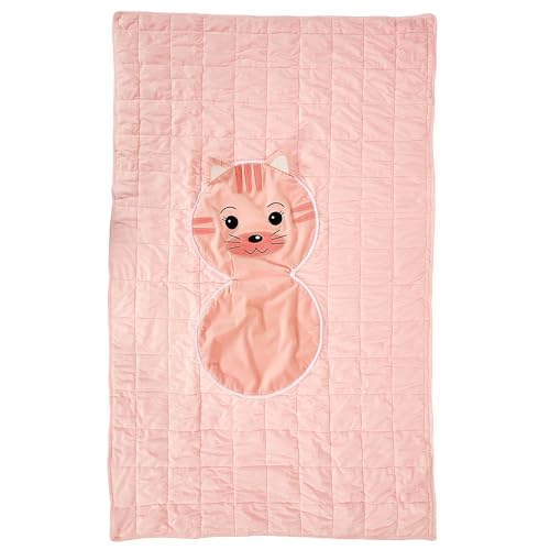 Couverture douce chat HOME DECO KIDS pour des nuits tendres et câlines en rose - 4