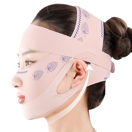 Levantador facial - reafirmante y cómodo vendaje en V - lifting cuello reductor de papada, para casa, hotel, viaje, diario, sueño, noche, mañana, cuidado de la piel adultos