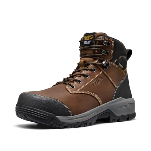 Image of KEEN Utility Men's Evanston 6 inch Composite Toe Waterproof Leather Durable Construction Work Boots