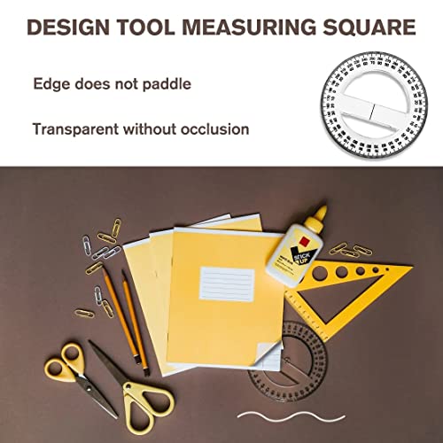 10 cm Goniometro rotondo completo 360 gradi di plastica strumenti di misura matematica semicerchio organico cerchio goniometro disegno modello strumento di progettazione righello