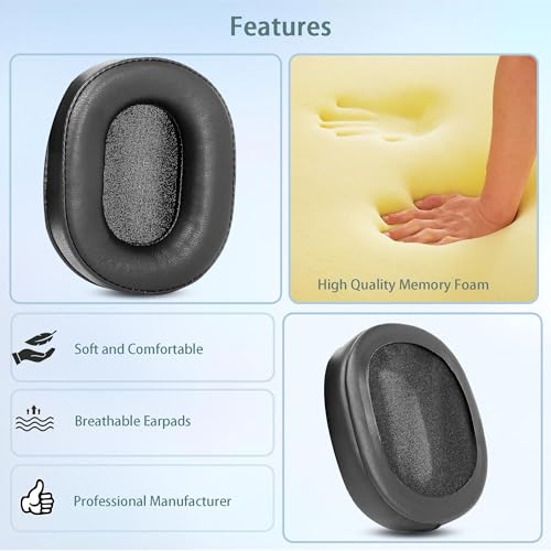 HAIZEEN Earpads Compatible with House of Marley Positive Vibration XL ANC Wireless Headphones Ear pads Replacement Cushion(Softer Leather/High Density Foam) - Image 3