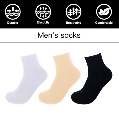 Image of 3 Pairs Ankle Socks for Women Non Slip Cotton Socks No Show Socks Classic Casual Socks