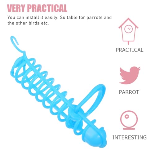 NOLITOY Suporte de comida para pássaros, brinquedo de forrageamento de papagaio, cesta suspensa para