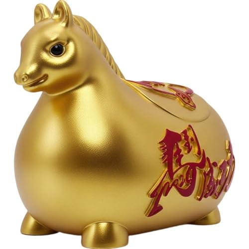 Ericetion Tirelire en Forme De Cheval De Dessin Animé, Tirelire Chinoise en Forme De Cheval, Tirelire pour Pièces De Monnaie, Tirelire en Forme De Cheval