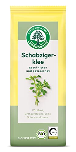 Lebensbaum Schabzigerklee, Bio-Gewürz für Brot, Dips und Salate mit milder Würze, geschnitten und getrocknet, 20 g