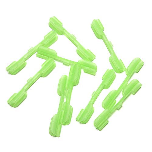 Walmeck- 10pcs Noche Clip de Tenedor de luz de Punta de caña de Pescar para caña de Pescar para química Light Stick