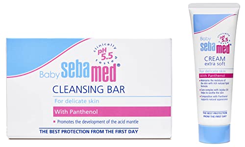 Image of Sebamed Baby Cleansing Bar - 100 G And Sebamed Baby Cream Extra Soft, 50Ml