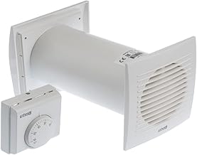 EUROPLAST Diameter 100 mm Heat Distributor Fan Fan Exhaust Air Supply Air Thermostat Heat Fan Hot Air Wall