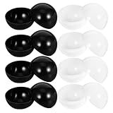 ULTECHNOVO 8er Set Kunststoffkugeln zum Befüllen, 7cm Leere Kapseln für Kaugummi-Automaten & Tombola, Blickdichte Kunststoffkapseln (4X Schwarz, 4X Weiß), Ideal für DIY