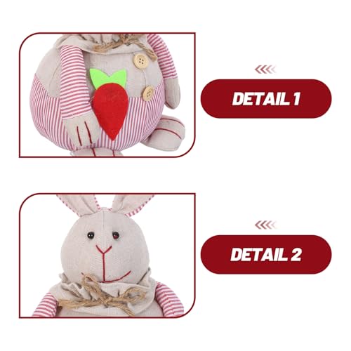 Butoir de porte lapin fuchsia en résine jojofuny de 32 cm - 3