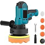ポリッシャー 電動 125mm 700W強力モーター 車 研磨機 シングルアクション 六段変速 車磨き 研磨パッド付き サンダポリシャー 洗車 研磨ディスク ハンドル 専用レンチ付き セット キズ消し 艶出し 傷消し 業務用 自動車用 家庭用 塗装面用 洗車用品 ポリッシングスポンジセット