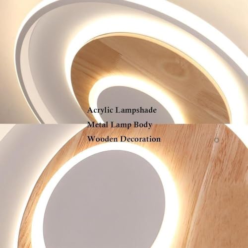 Lámpara de techo moderna rústica de veta de madera minimalista para cocina y pasillo 7