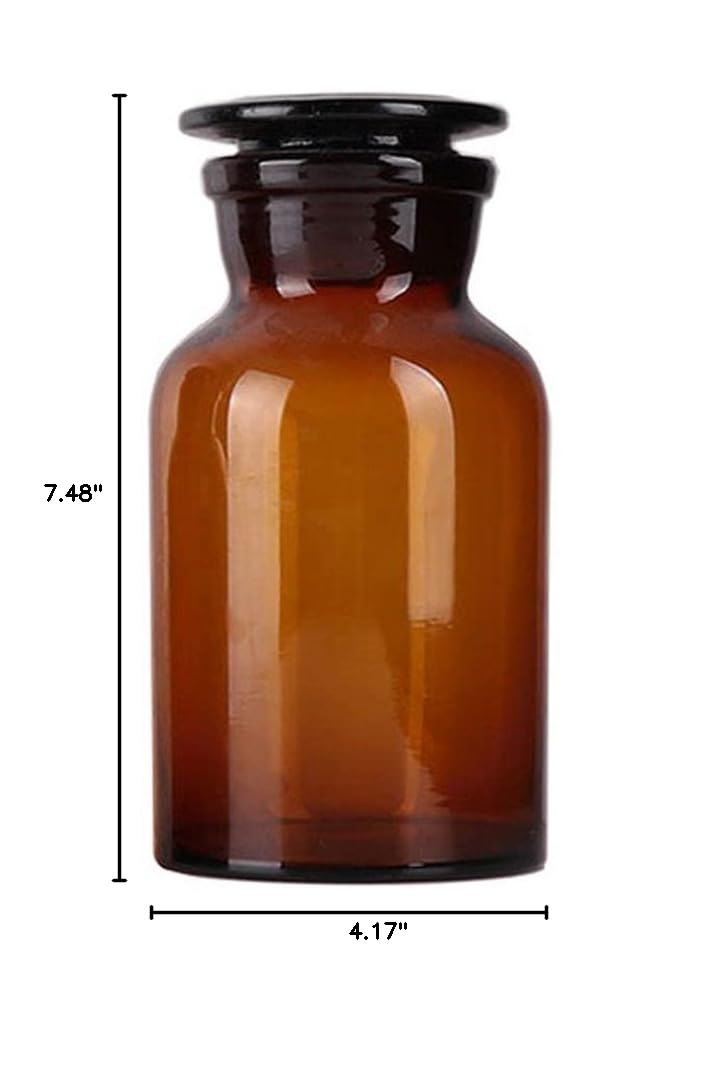 -Reagenzflasche mit breiter Öffnung und geschliffenem stopfen – Natron-Kalk- in Laborqualität(5000ml)
