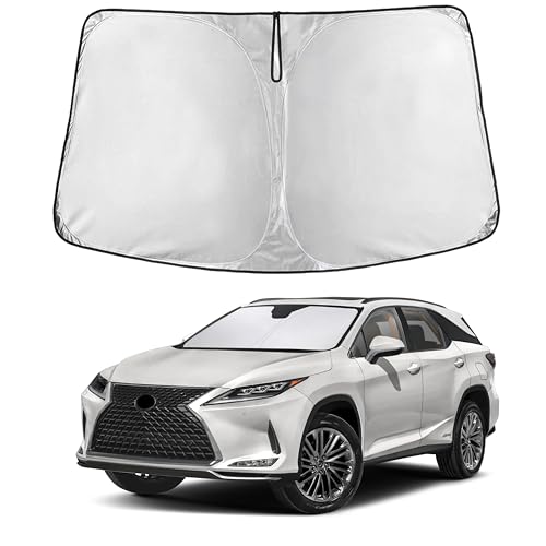 Image of EcoNour Windshield Sun Shade Compatible for Lexus RX 2016-2022 | SUV Front Window Sun Visor Protector | Foldable 4-Layer Sunshade | UV & Heat Blocking | Reduces Interior Heat