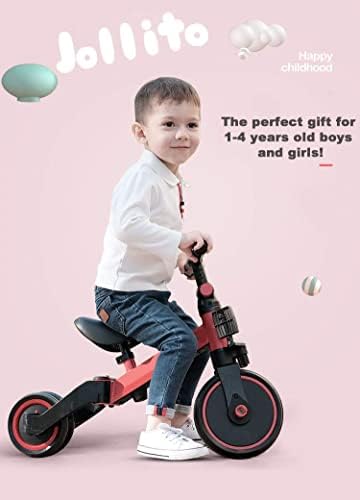 Jollito 3-in-1 Kids Tricycle Indoor/Outdoor Pushbike Balance Bike Baby Trike Baby Toddler Ride-On Color Box Packaging Bike Multifunctional (Blue) 1-3 Yrs 6 41zokso5PbL. AC