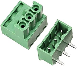sourcing map 3-Pin 5.08mm Pitch Right Angle PCB Screw Terminal Block Connector 20 Sets