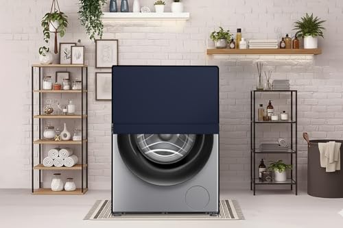 Image of The Furnishing Tree Washing Machine Cover Blue Compatible for Bosch 6.5 Kg Fully-Automatic Front Loading WLJ2026HIN - D x W x H : ( 48.3x61x86.4 CM )