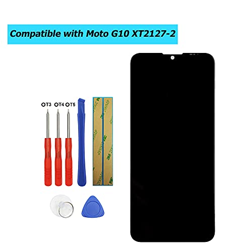 Vvsialeek LCD Display Compatible with Moto G10 XT2127-2 LCD Touch Screen Digitizer Assembly Glass with Toolkit Black - Image 3