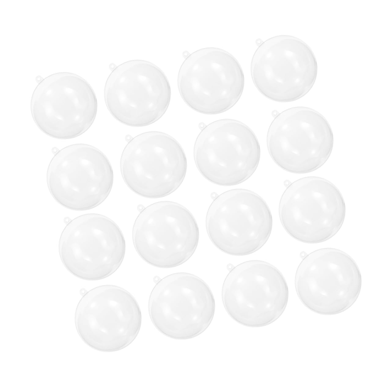 TOPBATHY 18piezas Bolas de Navidad Transparentes Bolas Rellenables Vacías para Decorar el Árbol de Navidad Accesorios Navideños DIY