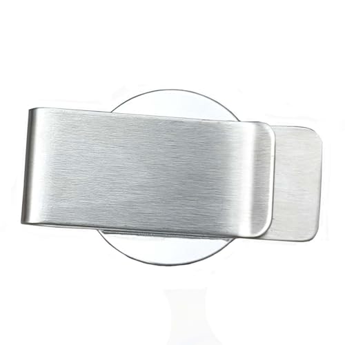Men's Slim Money Clip Stainless Steel Credit Card Holder Pocket Cash Wallet (silvery)4