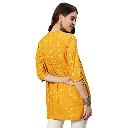 Image of anubhutee Women's Rayon Printed A-Line Kurti
