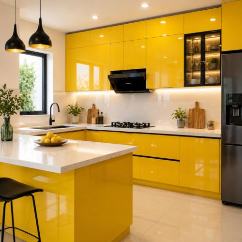 Image of WISDOM Self Adhesive Matt Wallpaper Waterproof Peel and Stick Decorative Contact Paper for Kitchen Cabinets, Wardrobe, Table, Drawer & Shelves, Easy DIY Home Decor Makeover 12X50 in