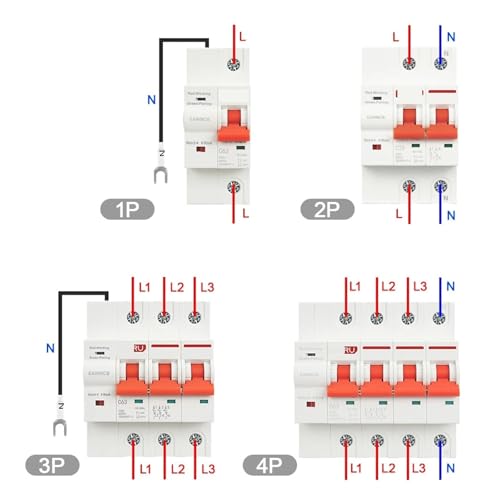 Cortocircuito protector de sobrecarga inteligente 1P para proteger cuadros eléctricos 3