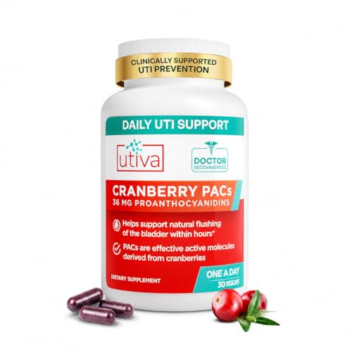 Szio+ Utiva Cranberry PACs 36 mg Daily UTI Support for Women 30 Capsules